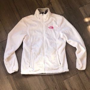 The North Face Women’s White Furry Fleece Jacket